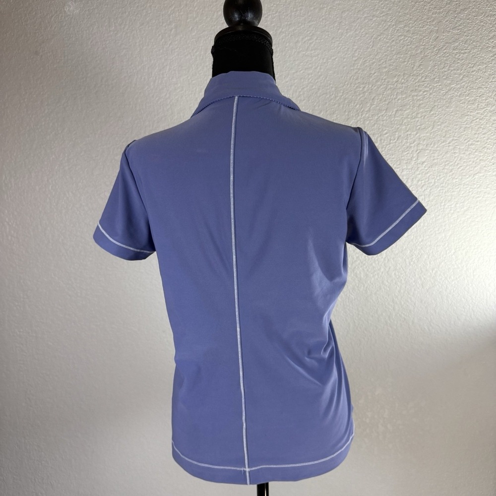 Nike Golf Womens Size Small Blue Periwinkle Dri Fit Shirt Sport Activewear - Picture 7 of 10